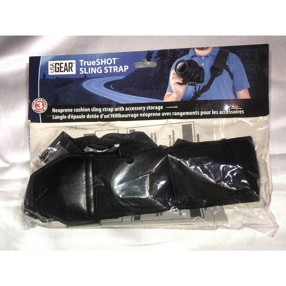 USA Gear TrueShot Camera Shoulder Sling Strap with Accessory Pockets